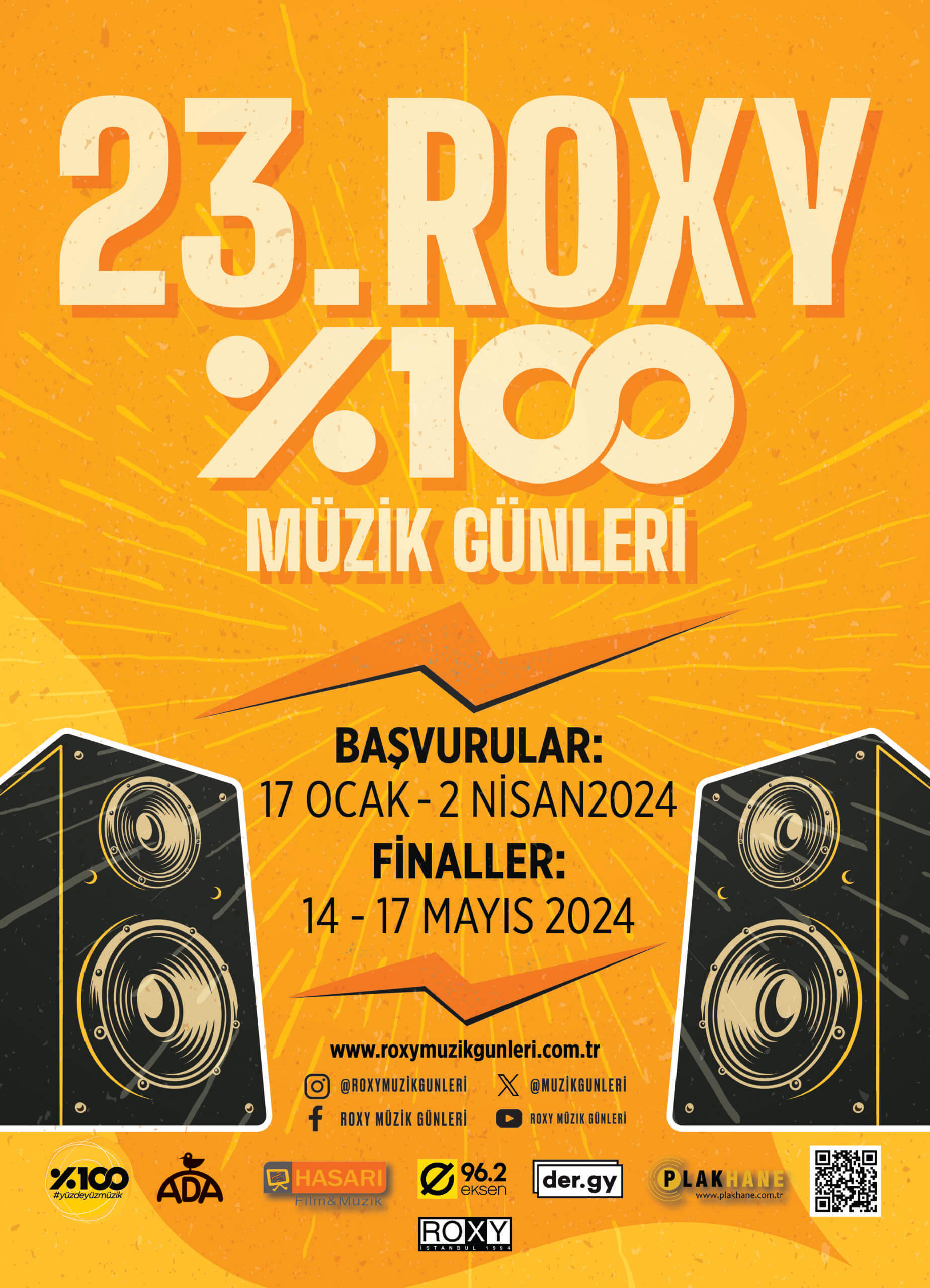 23. Roxy Yüzde Yüz Müzik Günleri – Son Başvuru 2 Nisan 2024